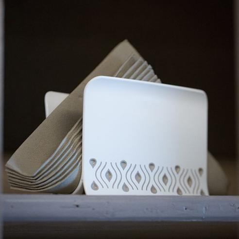 Stefanplast - Portatovaglioli verticale in plastica 15 cm linea tosca grigio