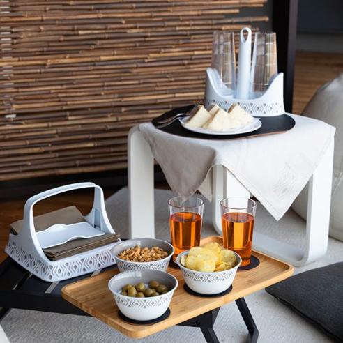 Stefanplast - Portabicchieri in plastica 23 cm linea tosca grigio