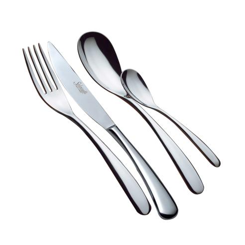 Salvinelli - Forchetta da frutta modello Forever in acciaio spessore 4 mm set 12 pezzi