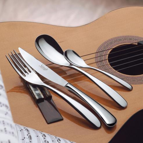 Salvinelli - Forchetta da frutta modello Forever in acciaio spessore 4 mm set 12 pezzi