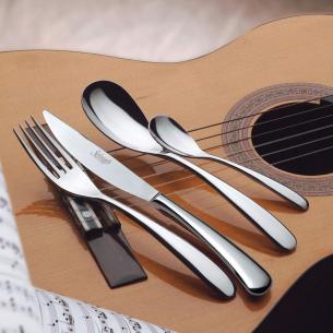 Salvinelli - Cucchiaino moka modello Forever in acciaio spessore 4 mm set 12 pezzi 2