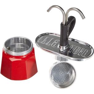 Bialetti - Caffettiera moka mini express 2 tazze rossa 2