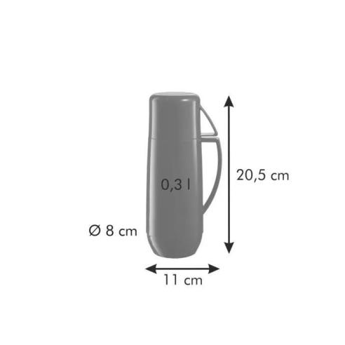 Tescoma - Thermos con tazza 300 ml arancio linea family