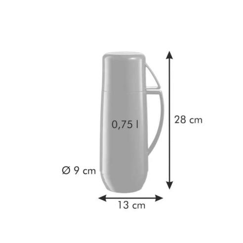 Tescoma - Thermos con tazza 1 litro arancio linea family