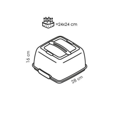Tescoma - Porta torte quadrato 28x28 cm con tavoletta refrigerante linea Delicia