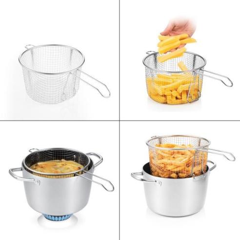 Tescoma - Cestello per frittura universale in acciaio 23 cm linea Grandchef