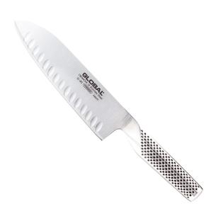 Global - Coltello Santoku con lama alveolata G-80 lama 18 cm