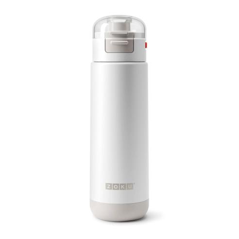 Zoku - Bottiglia Termica flip top in Acciaio inox 18/8 bianca 500 ml