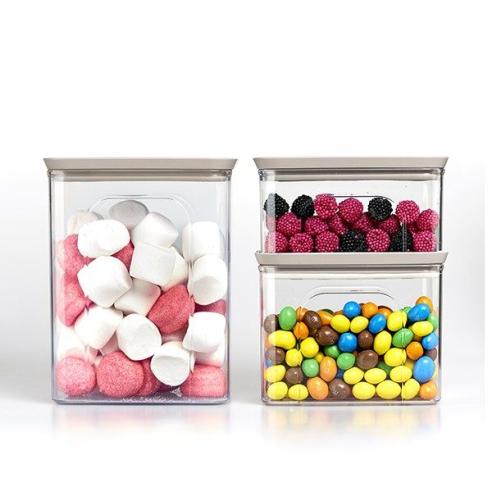 Stefanplast - Barattolo Rettangolare grigio 1,2lt Tosca