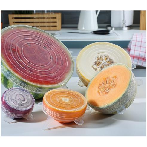 Kuchenprofi - Set 6 coperchi in silicone salva freschezza stretch