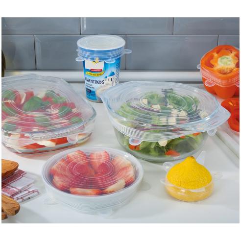 Kuchenprofi - Set 6 coperchi in silicone stretch salva freschezza