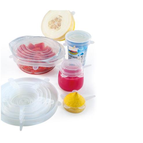 Kuchenprofi - Set 6 coperchi in silicone salva freschezza stretch