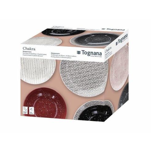 Tognana - Servizio di Piatti 18 pezzi in Porcellana linea Louise Chakra