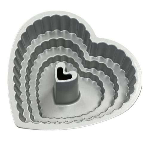 Nordic Ware - Stampo Ciambella Cuore Tiered Heart Bundt 10 cup