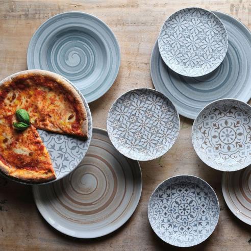 Tognana - Piatto pizza rotondo in porcellana 33 cm Aura Mattone