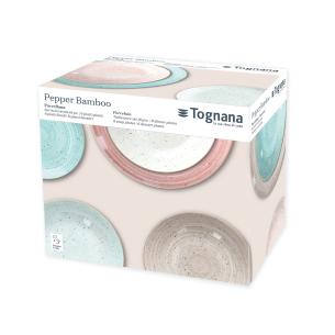 Tognana - Servizio di piatti 18 pezzi in porcellana linea Metropolis Pepper Bamboo 2