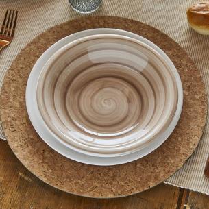 Tognana - Servizio di piatti 18 pezzi in porcellana linea Sabrina Cipria multicolor 2