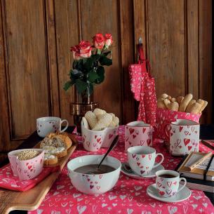 Tognana - Tazza da colazione in porcellana linea Relief Amore 480 ml bianca 2