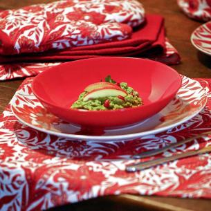 Tognana - Servizio di piatti in porcellana 18 pezzi linea Madison Red Ornament 2