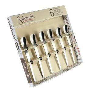 Salvinelli - Set 6 cucchiaini da moka in acciaio inox