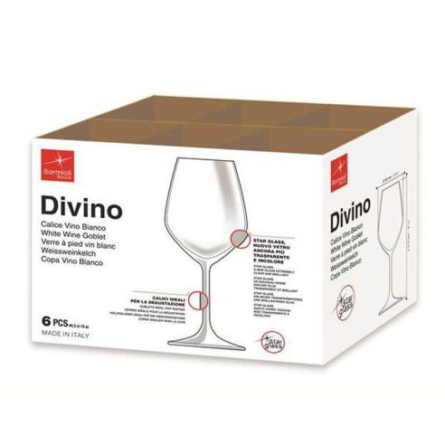 Bormioli - Divino Calice vino bianco in vetro 445 ml set 6 Pz