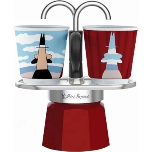 Bialetti Set Mini Express Magritte 2 Tazze | Caffettiera Design