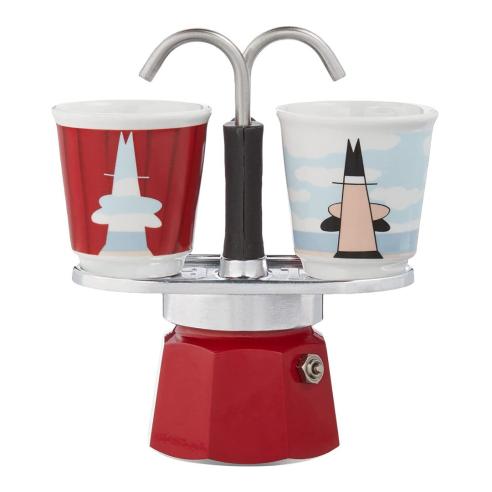 Bialetti Set Mini Express Magritte 2 Tazze | Caffettiera Design