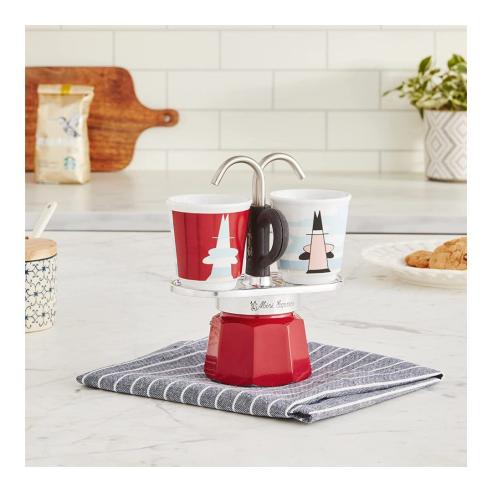Bialetti Set Mini Express Magritte 2 Tazze | Caffettiera Design