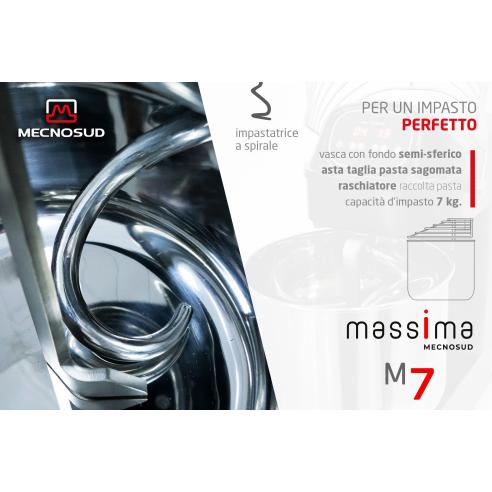 Mecnosud - Impastatrice professionale a spirale Massima M7 bianca