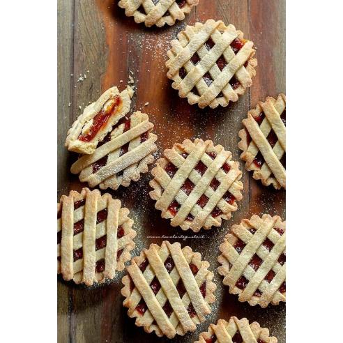 Vespa - Stampo crostata piccola in alluminio antiaderente 10 cm confezione da 6 pezzi