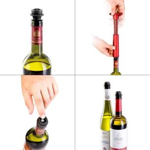 Tescoma - Pompa per sottovuoto manuale con 2 tappi linea Uno vino 2