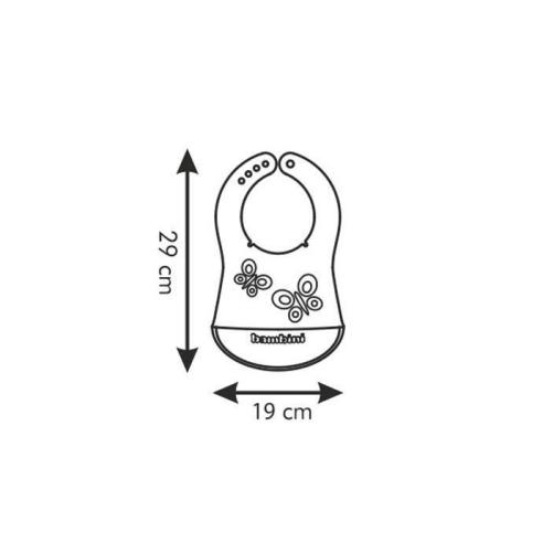 Tescoma - Bavetta morbida da bambino con raccoglitore rosa