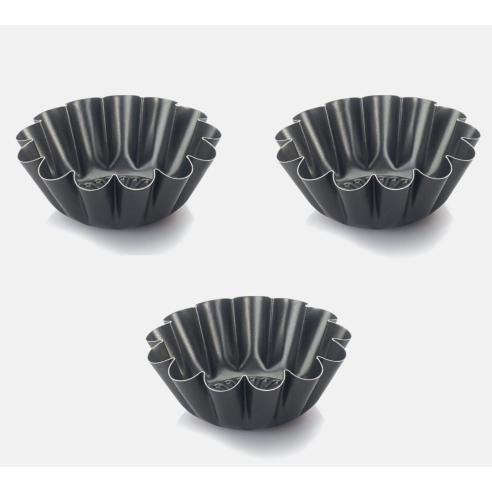 Vespa - Forma budino in alluminio antiaderente 11 cm 3 pezzi