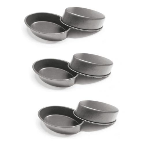 Vespa - Forma liscia ovale per bocconotti in alluminio antiaderente 10 cm 6 pezzi