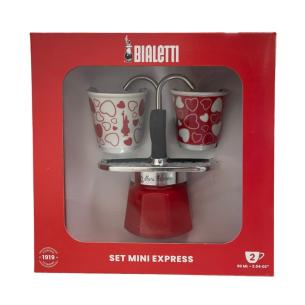 Bialetti - Caffettiera moka mini express 2 tazze cuori rossi 2