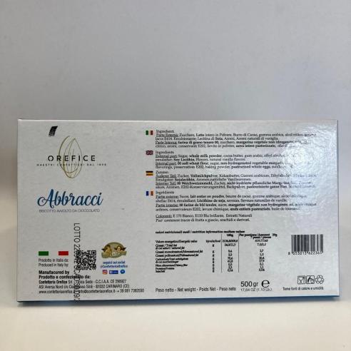 Confetteria Orefice - Abbracci biscotto avvolto da cioccolato celeste 500g