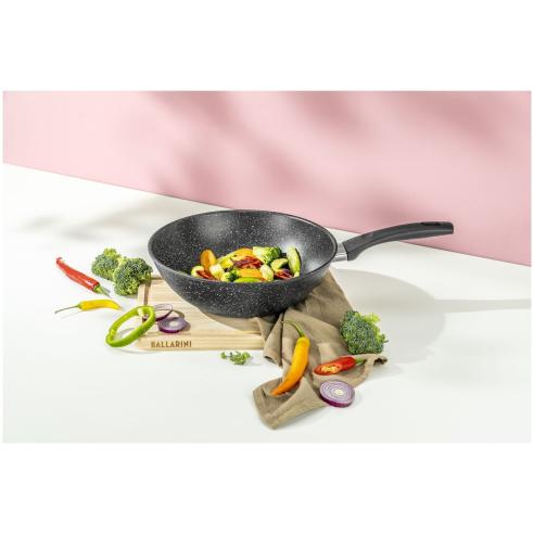 Ballarini - Vipiteno padella Wok in alluminio antiaderente nerolite da 28 cm adatta per induzione