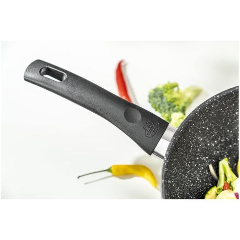 Ballarini - Vipiteno padella Wok in alluminio antiaderente nerolite da 28 cm adatta per induzione