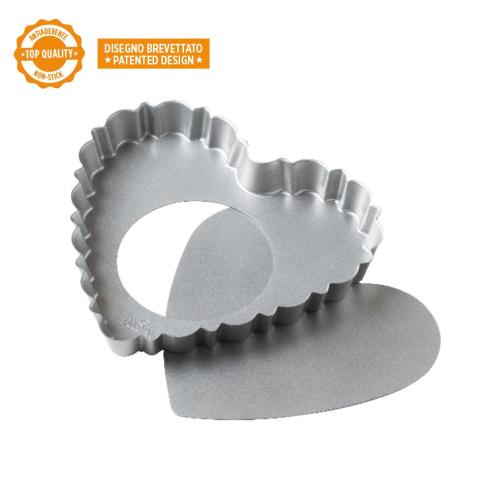 Decora - Stampo crostata forma cuore con fondo rimovibile Design Tart 25 cm