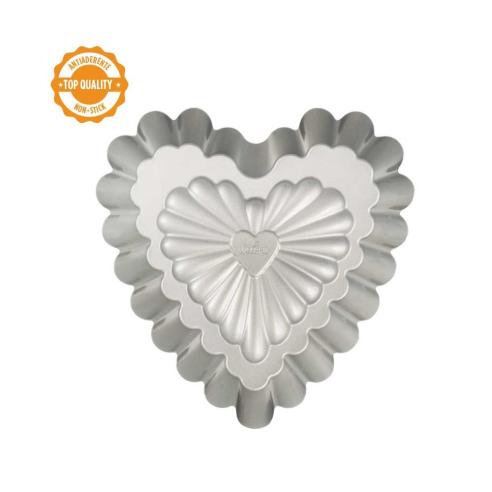 Decora - Stampo antiaderente forma cuore decorato 24 cm