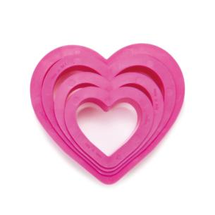 Decora - Set 4 Tagliapasta in plastica forma cuore 2