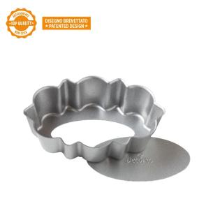 Decora - Stampo crostata ovale antiaderente fondo rimovibile Design Tart 11.5 cm 2