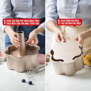 Decora - Stampo antiaderente angel food fiore linea rose gold 22 cm 2