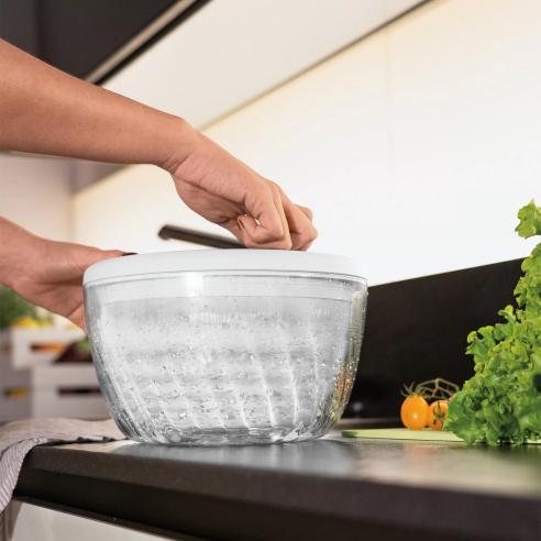Guzzini - Centrifuga per insalata SPIN&STORE con coperchio 26 cm bianca