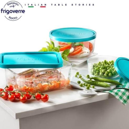 Bormioli - Contenitore frigoverre rettangolare in vetro con coperchio 21