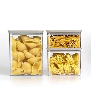 Stefanplast - Barattolo rettangolare grigio 2,2lt linea Tosca 2