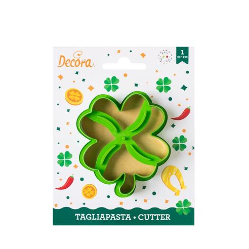 Decora - Tagliapasta per biscotti quadrifoglio 7,3 x 9 x h 2,2 cm