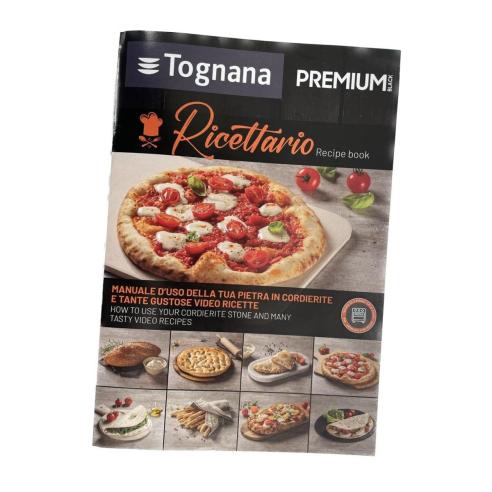 Tognana - Set pizza stone 3 pezzi pietra refrattaria con pala in legno e ricettario per pizza e panificati