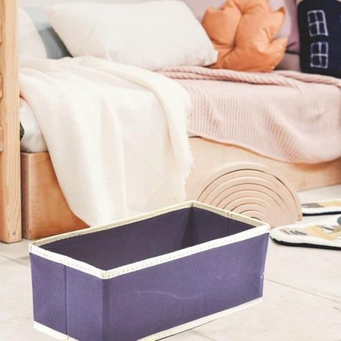 Scatola organizer Precisotto in tessuto TNT 28x14x11 cm blu