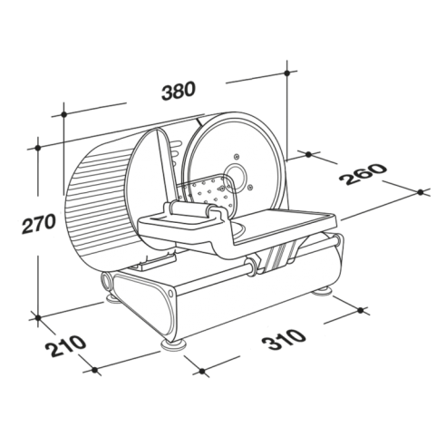 RGV - Affettatrice domestica elettrica Ausonia lama 220 mm